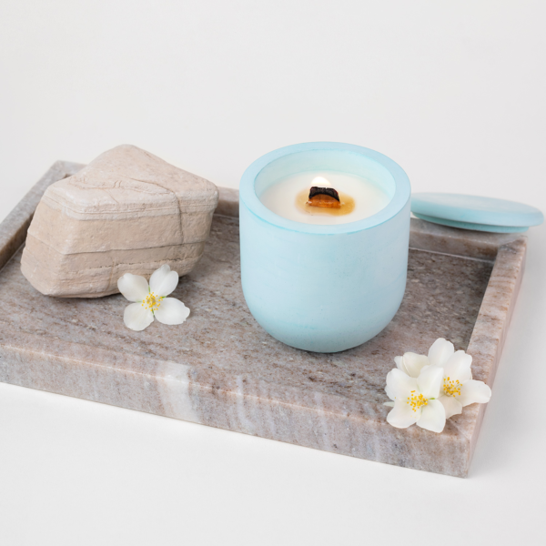 Ароматична свічка Burning Bowl блакитна
